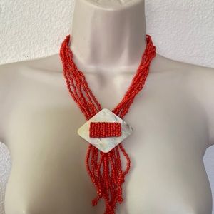 🔥 Firey and Classic Beaded Necklace